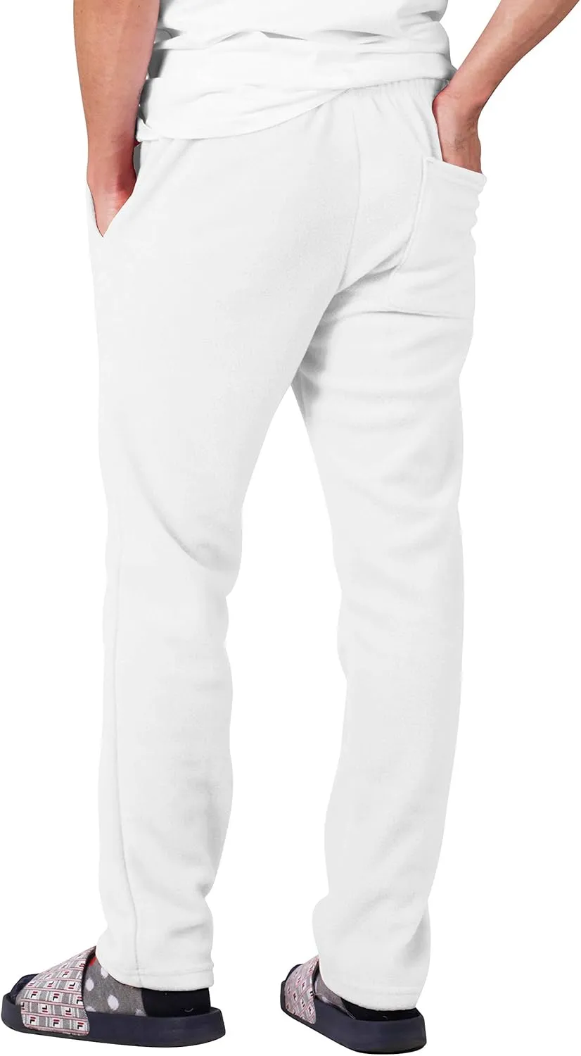 Mens Fuzzy Pants Solid Plush Fleece Jogger Sweatpants with Pockets