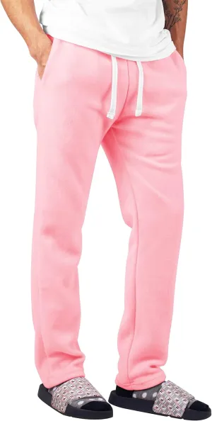 Mens Fuzzy Pants Solid Plush Fleece Jogger Sweatpants with Pockets