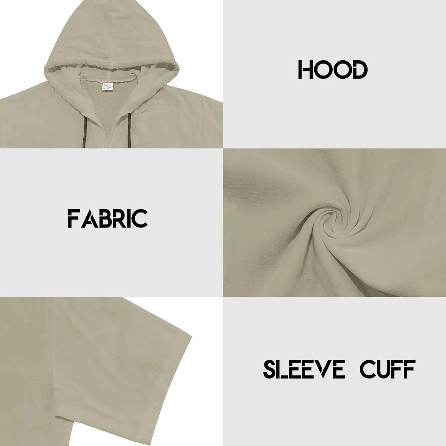 Mens Linen Hoodies Short Sleeve Button Down Shirts Casual Hawaiian Beach Yoga Sweatshirts