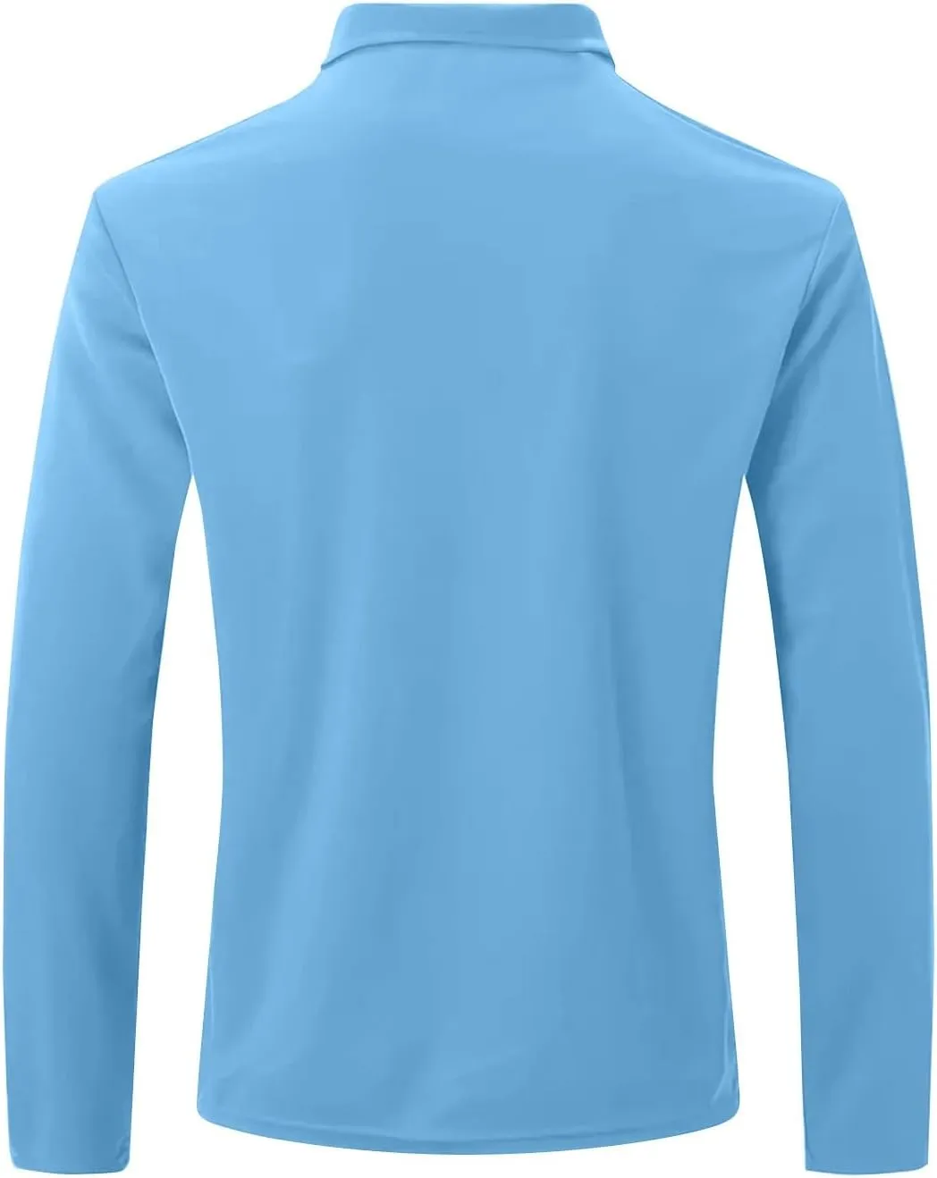 Men's Polo Shirts Zipper Shirts Casual Knit Long Sleeve T Shirt Classic Fit Tops With Pocket Gift, S-3XL