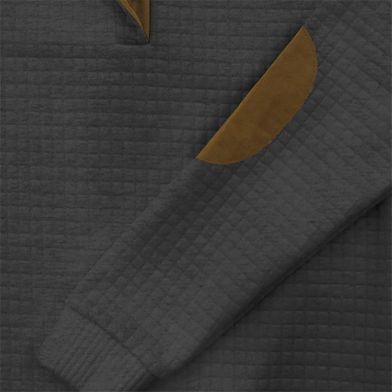 Men's Quarter Button Pullover Long Sleeve Casual Polo Sweatshirt Slim Fit V Neck Sweatshirt Sweaters Basic Tees Tops