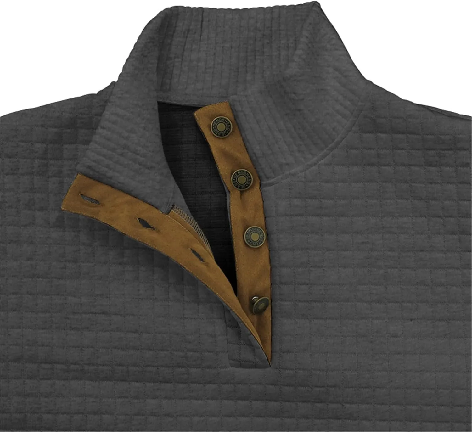 Men's Quarter Button Pullover Long Sleeve Casual Polo Sweatshirt Slim Fit V Neck Sweatshirt Sweaters Basic Tees Tops