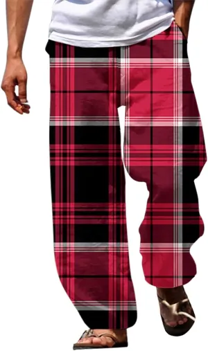 Men's Trousers Summer Pants Beach Pants Drawstring Elastic Waist Comfort Casual Holiday Streetwear Chinos Pants