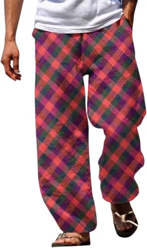 Men's Trousers Summer Pants Beach Pants Drawstring Elastic Waist Comfort Casual Holiday Streetwear Chinos Pants