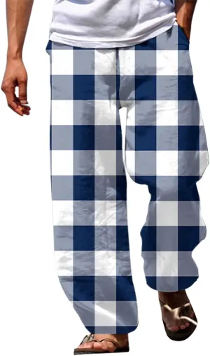 Men's Trousers Summer Pants Beach Pants Drawstring Elastic Waist Comfort Casual Holiday Streetwear Chinos Pants