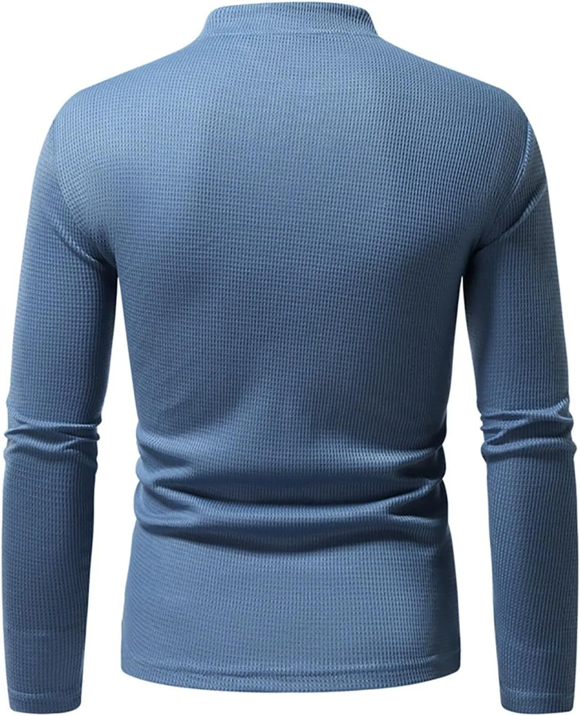 Mens V Neck Sweaters Stand Collar Pullover Long Sleeve Slim Fit Sweater Ribbed Knit Pullover Sweater Casual Warm Tops