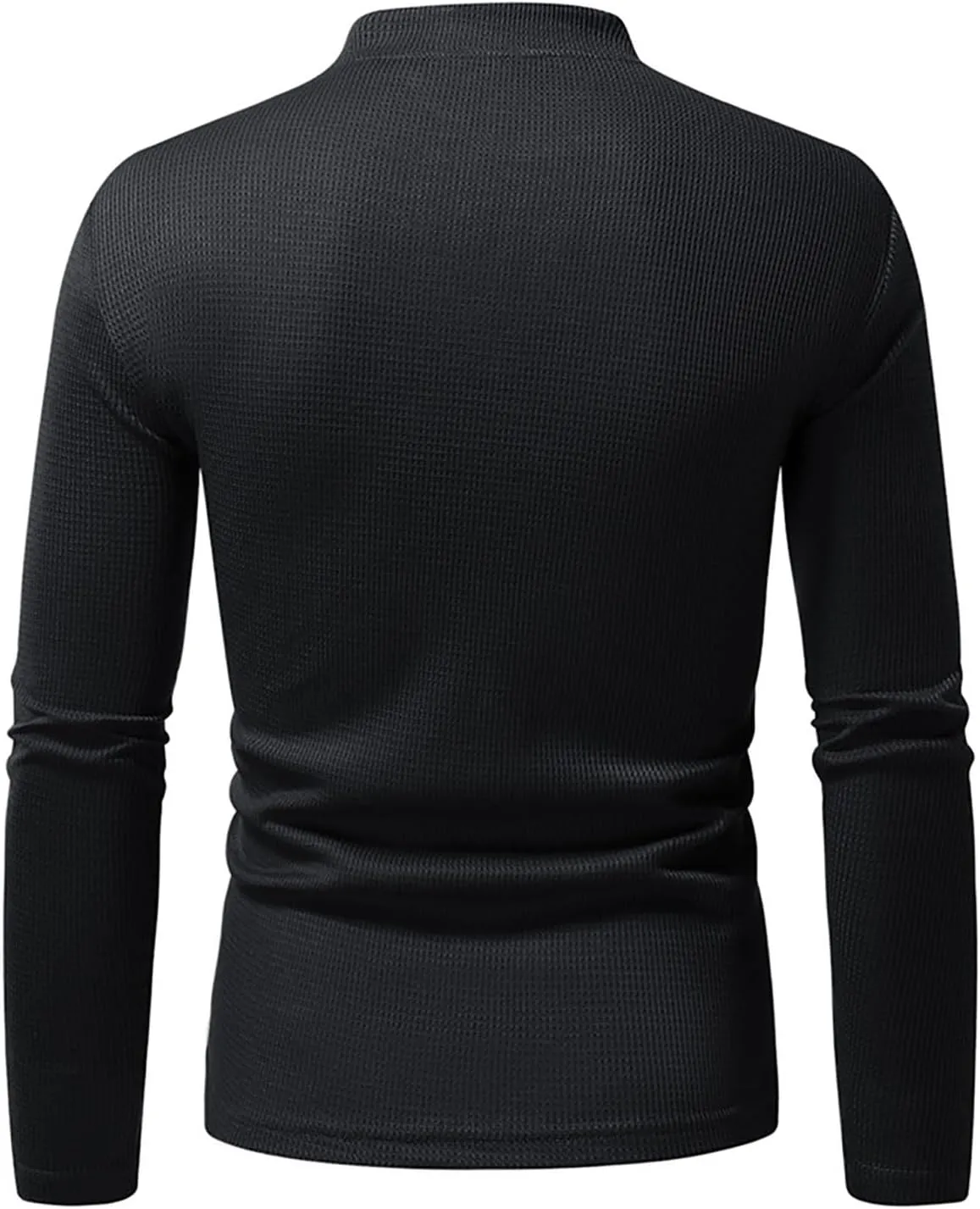 Mens V Neck Sweaters Stand Collar Pullover Long Sleeve Slim Fit Sweater Ribbed Knit Pullover Sweater Casual Warm Tops