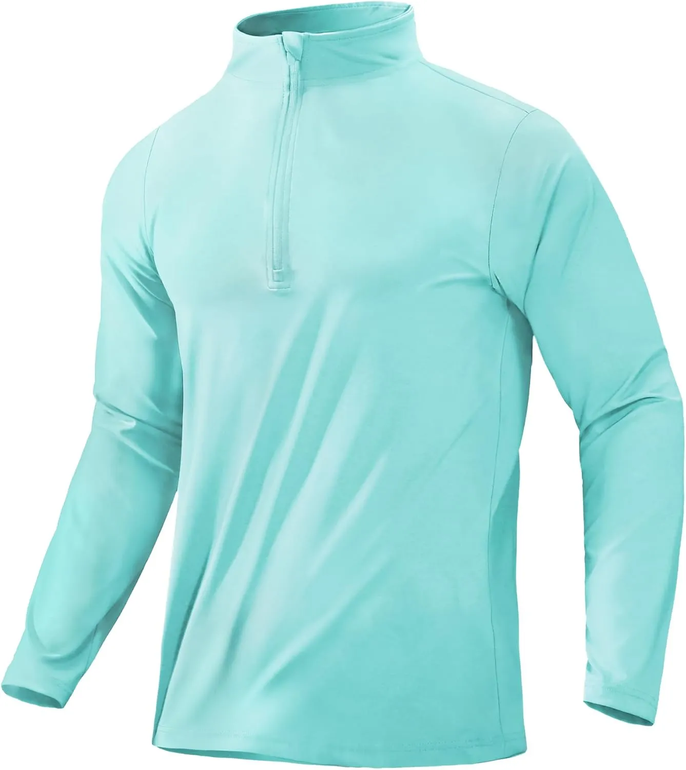 MIER Mens Quarter Zip Pullover Dry Fit Lightweight 1/4 Zip Long Sleeve Shirts for Athletic Running Golf Hiking, UPF 50 