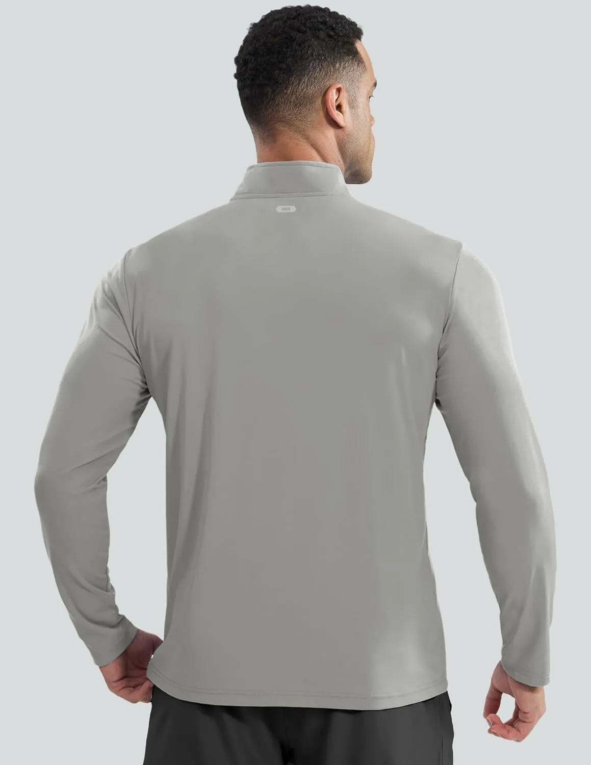MIER Mens Quarter Zip Pullover Dry Fit Lightweight 1/4 Zip Long Sleeve Shirts for Athletic Running Golf Hiking, UPF 50 