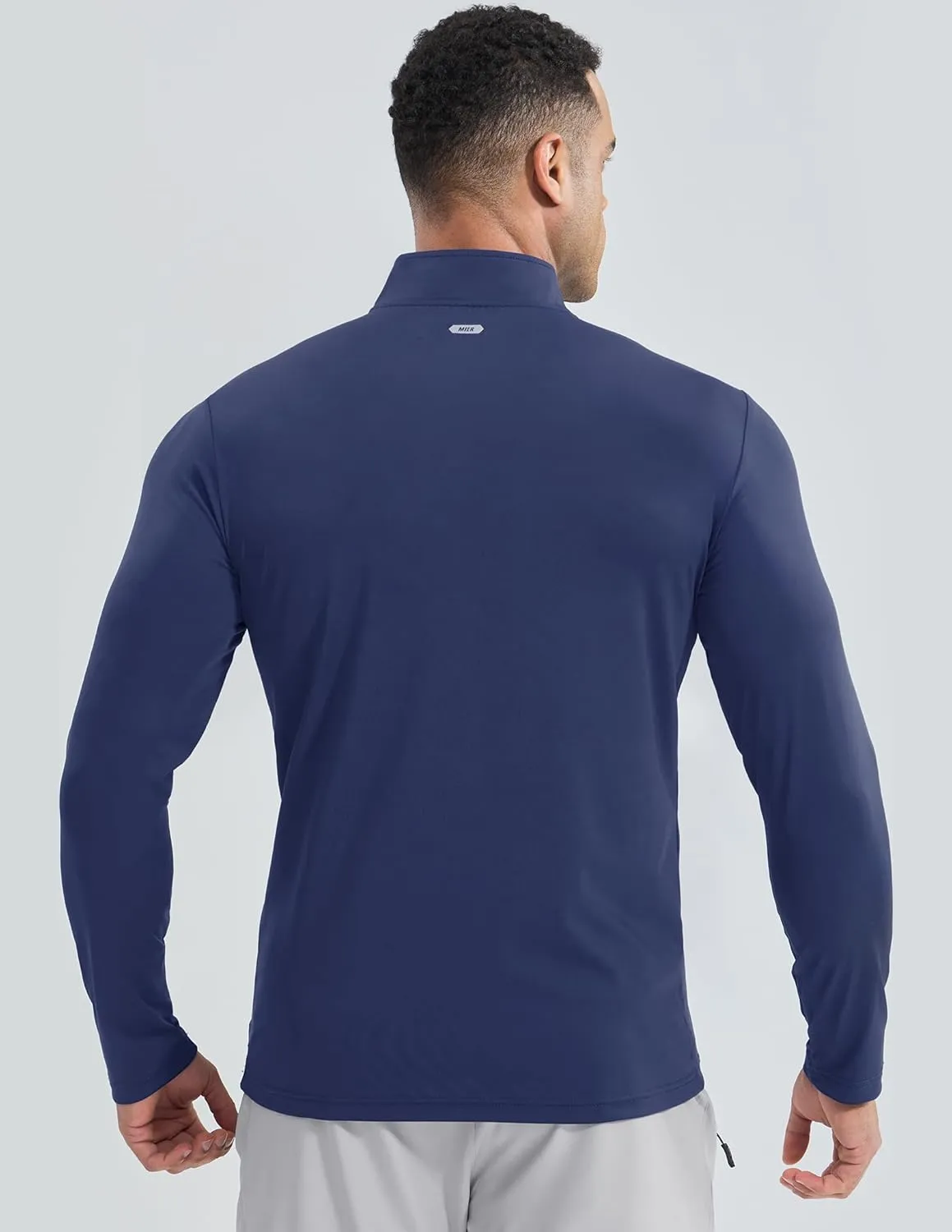 MIER Mens Quarter Zip Pullover Dry Fit Lightweight 1/4 Zip Long Sleeve Shirts for Athletic Running Golf Hiking, UPF 50 