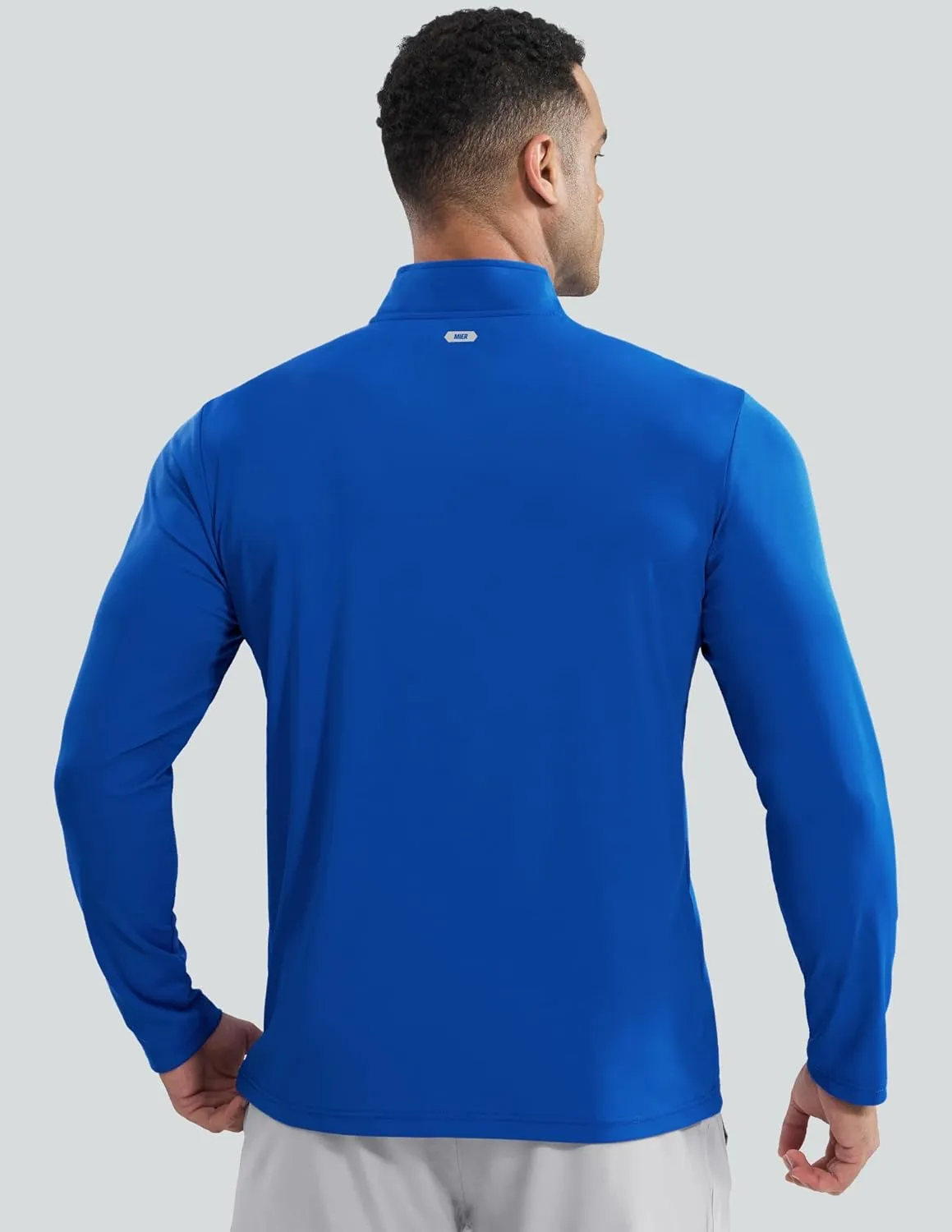 MIER Mens Quarter Zip Pullover Dry Fit Lightweight 1/4 Zip Long Sleeve Shirts for Athletic Running Golf Hiking, UPF 50 