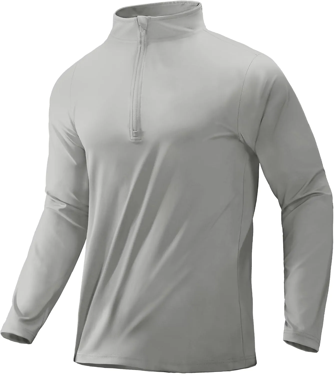MIER Mens Quarter Zip Pullover Dry Fit Lightweight 1/4 Zip Long Sleeve Shirts for Athletic Running Golf Hiking, UPF 50 