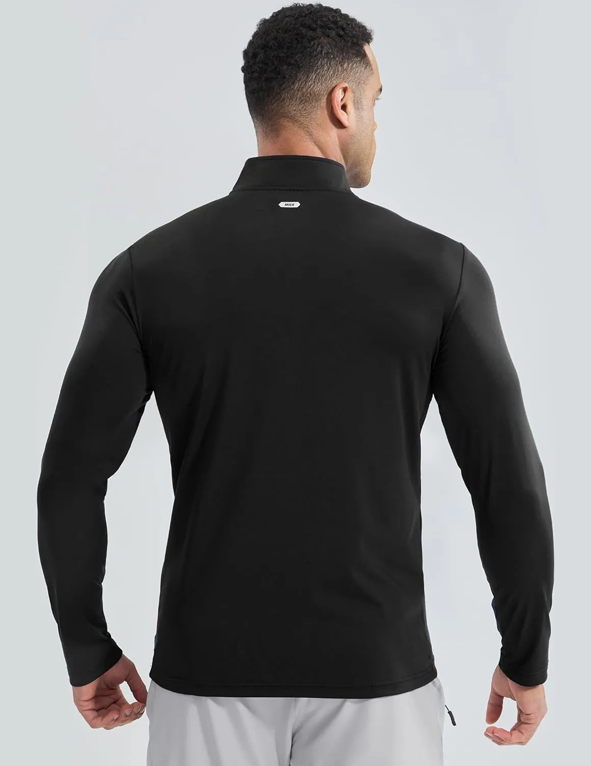 MIER Mens Quarter Zip Pullover Dry Fit Lightweight 1/4 Zip Long Sleeve Shirts for Athletic Running Golf Hiking, UPF 50 