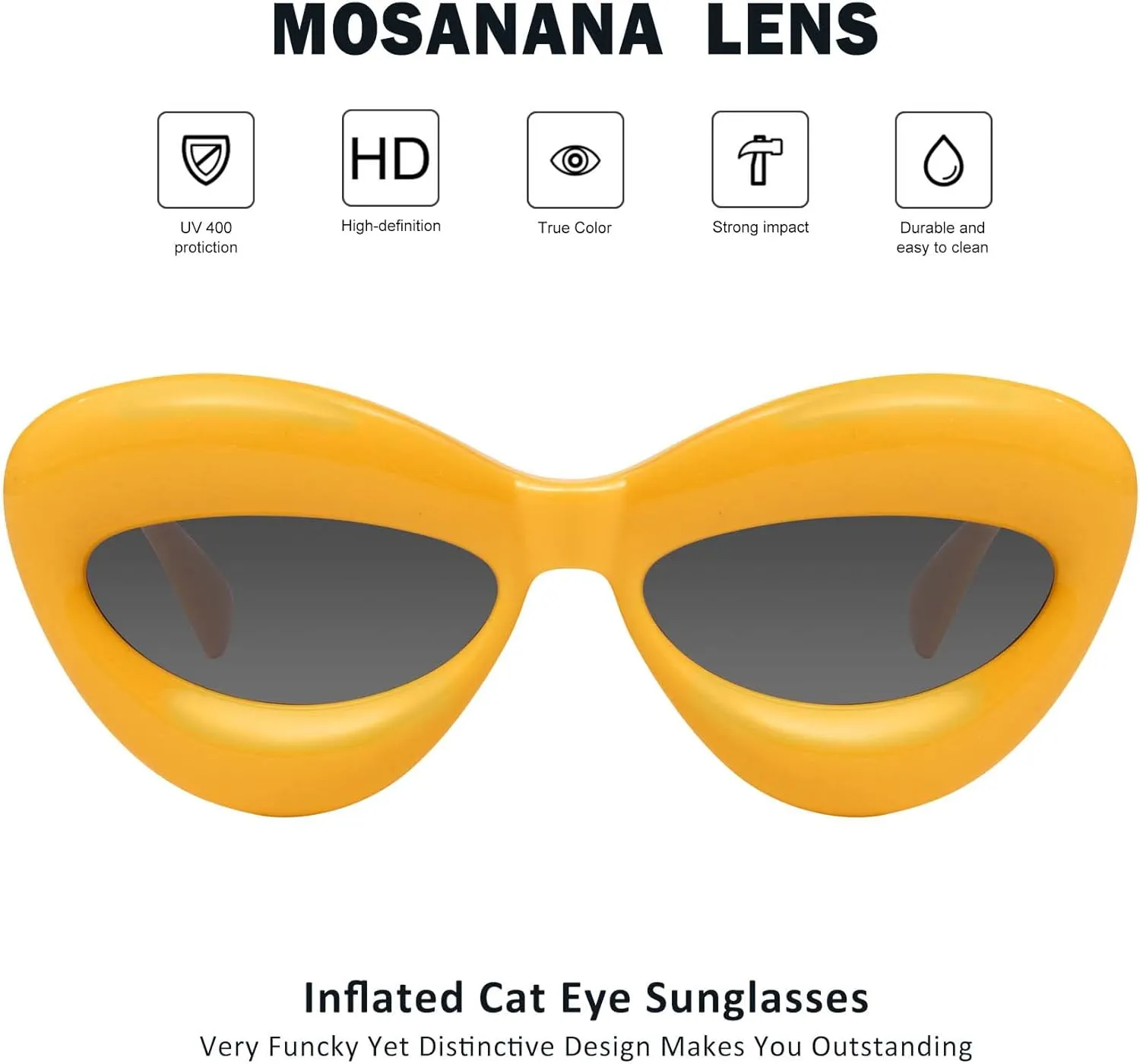 mosanana Inflated Cat Eye Sunglasses for Women Mod. Mia