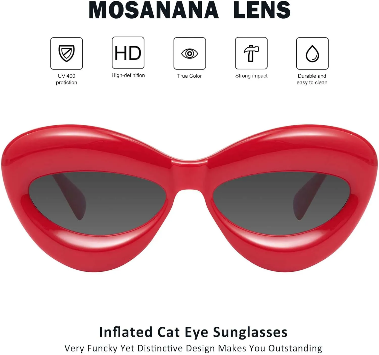 mosanana Inflated Cat Eye Sunglasses for Women Mod. Mia