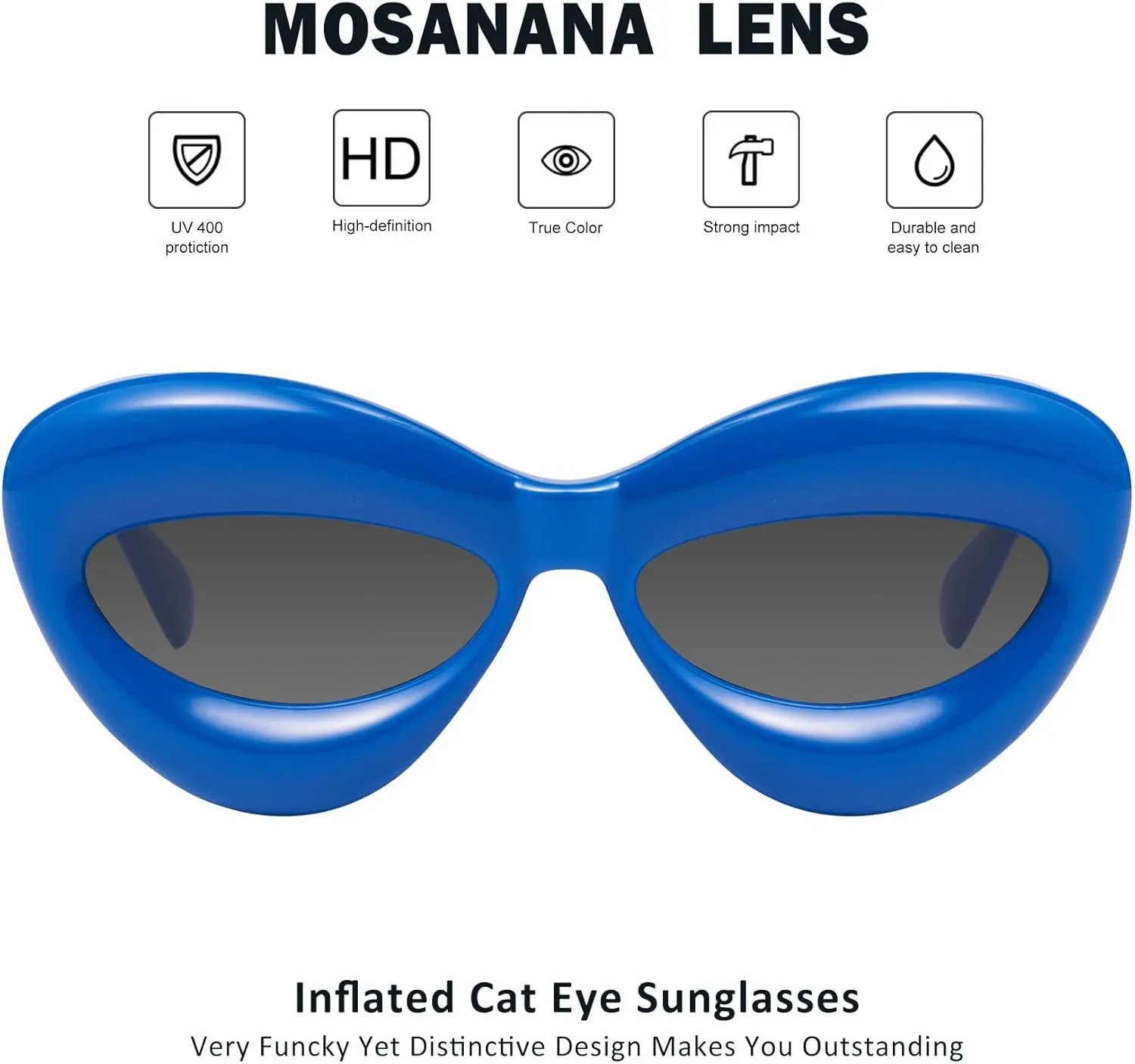 mosanana Inflated Cat Eye Sunglasses for Women Mod. Mia