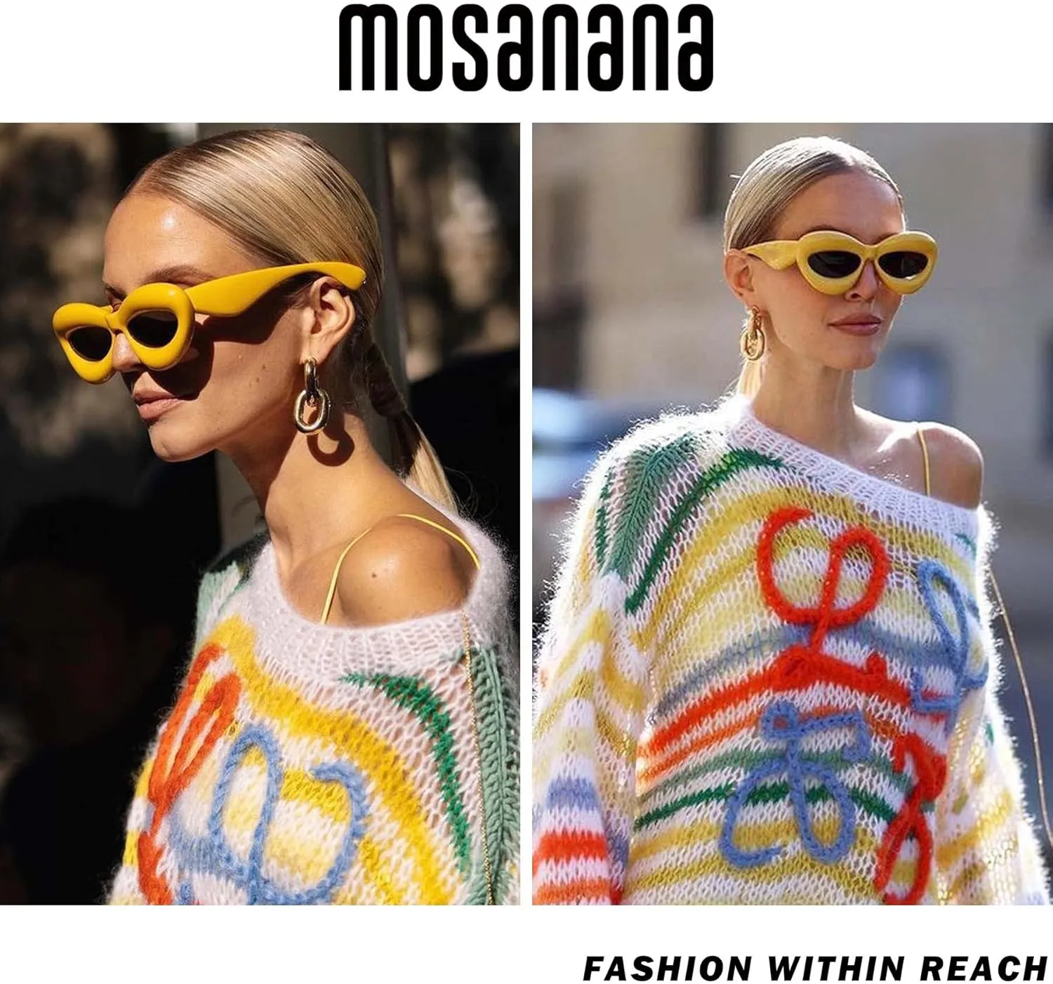 mosanana Inflated Cat Eye Sunglasses for Women Mod. Mia