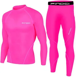 Muscularfit Men's Sports Running Set Compression Long Sleeve Athletic Tracksuit Quick-Dry Fitness Tracksuit Gym Yoga Suits