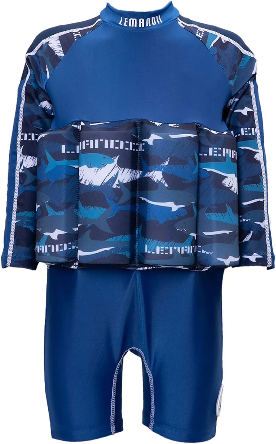 One-Piece Toddler Swimsuit for Boys Girls Float Suit with UPF 50  Sun Protection Long Sleeves Swim Vest with Buoyancy Bars Baby Floating Swimwear Quick Dry Bathing Suits for 1-12 Years Kids