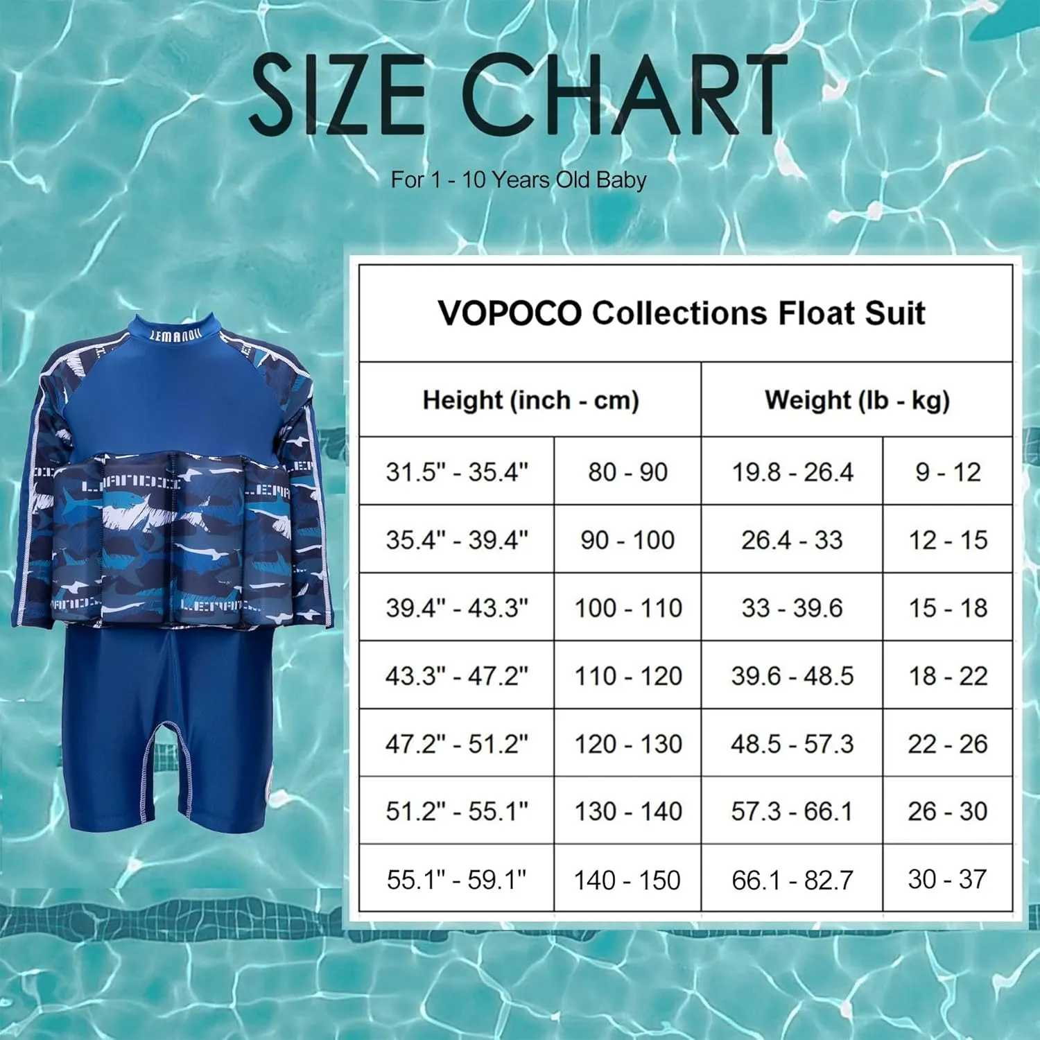 One-Piece Toddler Swimsuit for Boys Girls Float Suit with UPF 50  Sun Protection Long Sleeves Swim Vest with Buoyancy Bars Baby Floating Swimwear Quick Dry Bathing Suits for 1-12 Years Kids