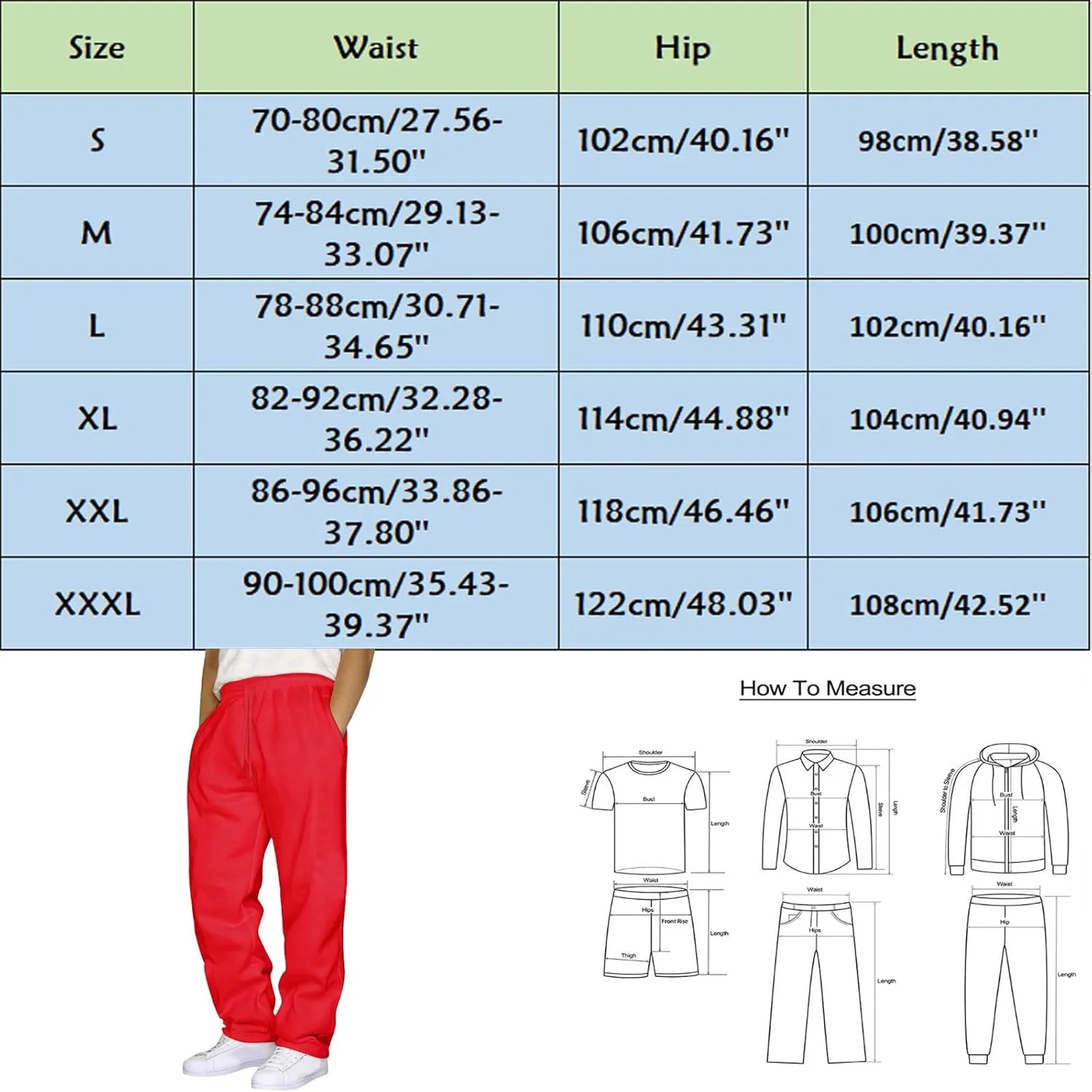 Outdoor Casual Sweatpants for Men Loose Fit Fleece-Lined High Elastic Waisted Plus Size Pants Solid Baggy Comfort Trousers