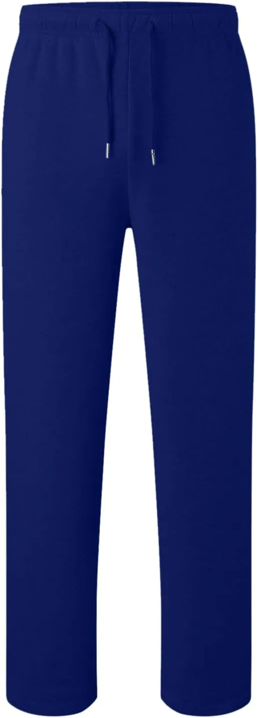 Outdoor Casual Sweatpants for Men Loose Fit Fleece-Lined High Elastic Waisted Plus Size Pants Solid Baggy Comfort Trousers