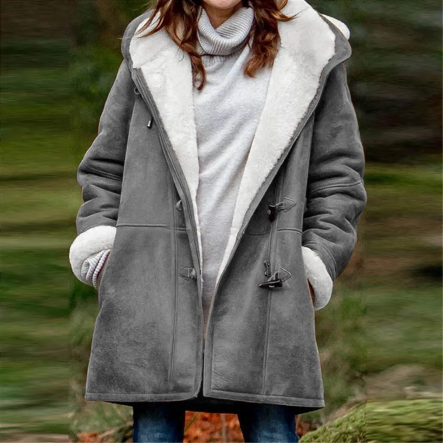 Outfits for Juniors Winter Fall Long Christmas Thick Warm Thick Hooded Jackets Hoods Windbreaker Outfits Women 2024