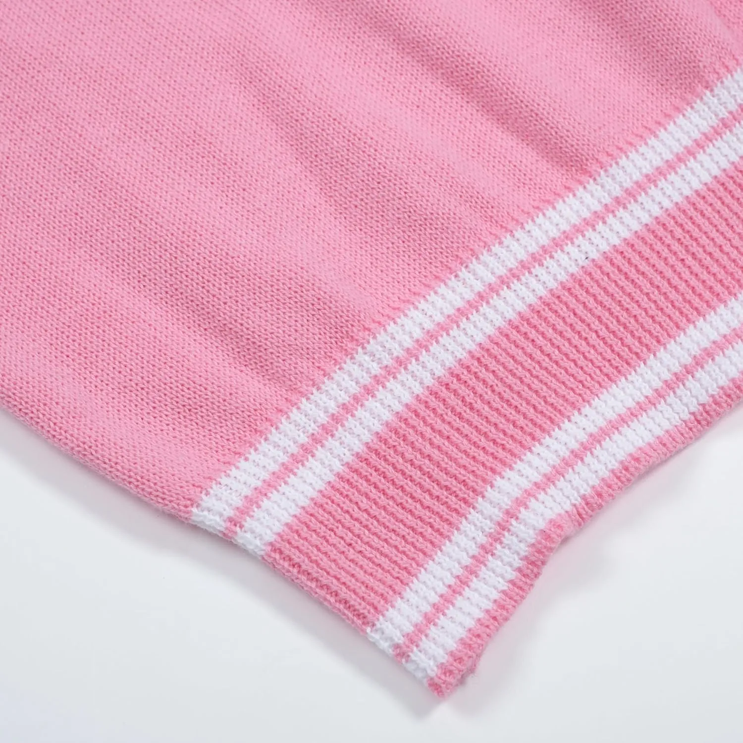 OXKNIT Men's Casual 1960s Mod Style Retro Pink Sweater Knitted Long Sleeve Cotton Vintage Cardigan with Pocket