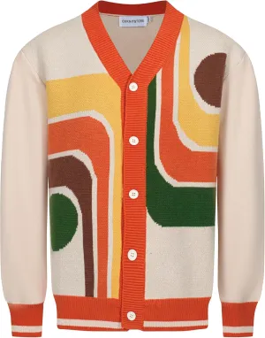 OXKNIT Men's Retro Knitted Cardigan Sweater, 1960s Mod Style Long Sleeve Vintage Casual Tops