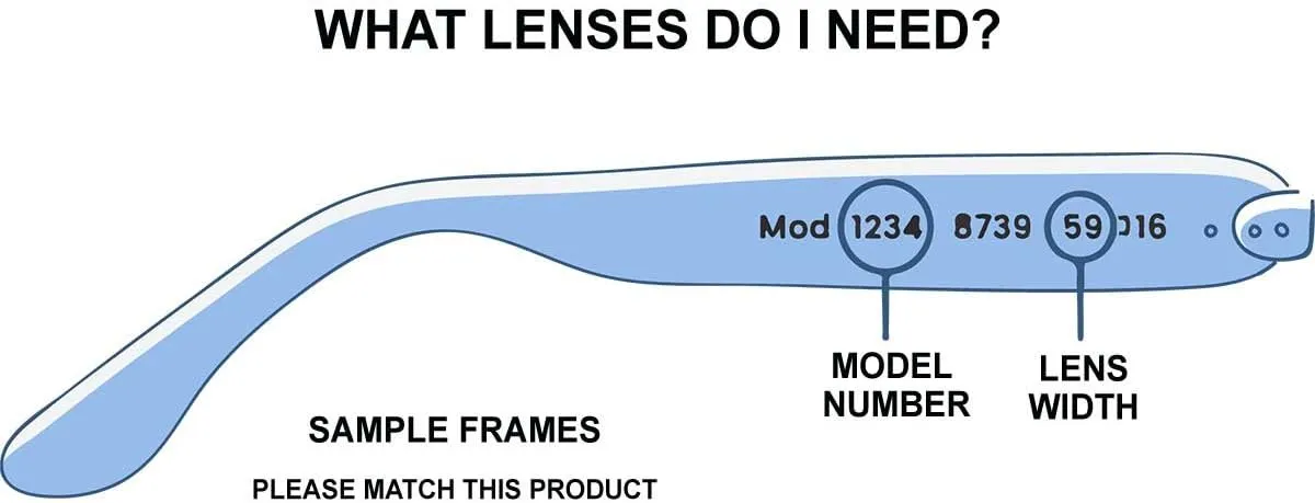Replacement Sunglass Lenses Compatible for Versace MOD S97 60mm