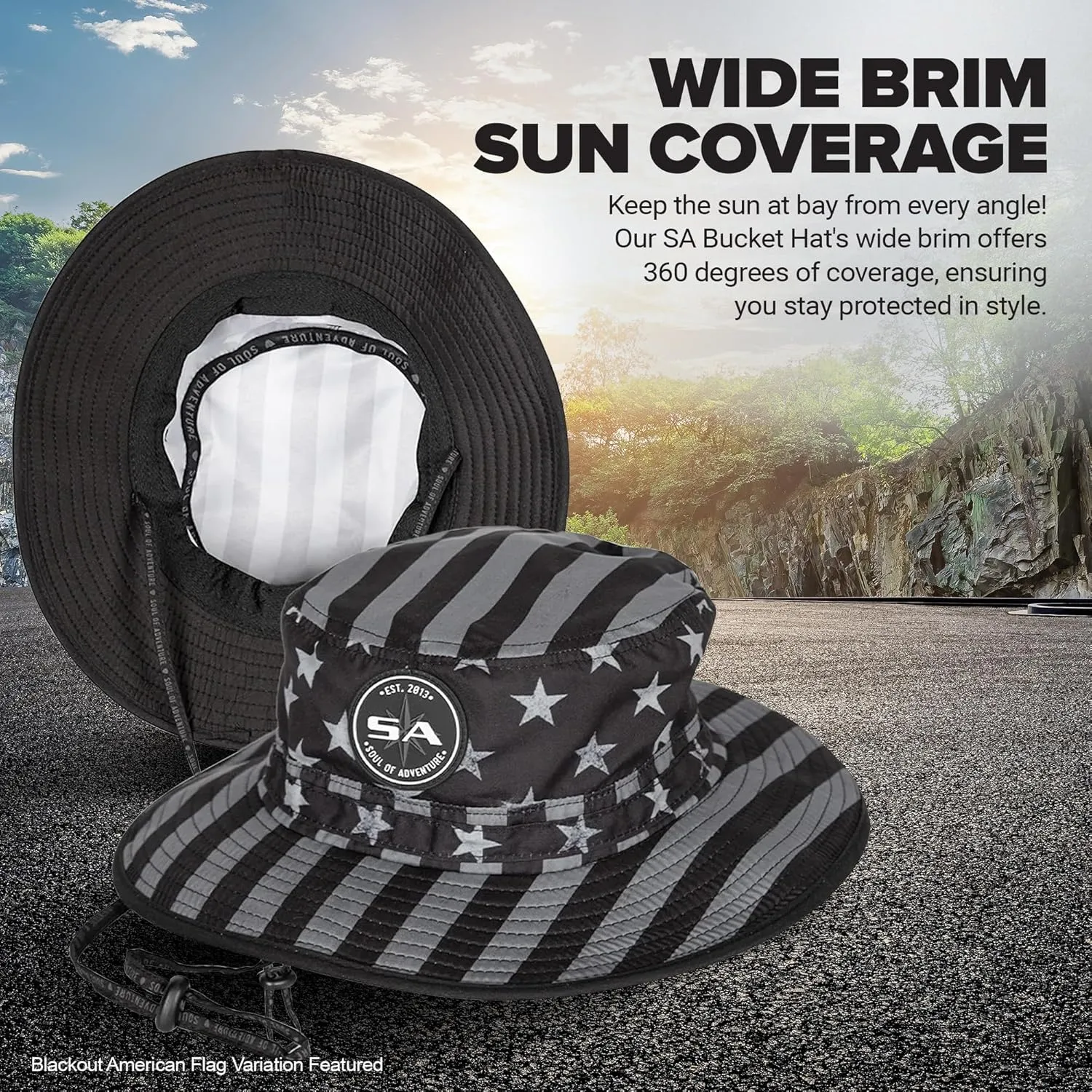 SA Company Bucket Hat | UV 50  for Adults | Sun Protection with Adjustable Fit, Moisture-Wicking Fabric