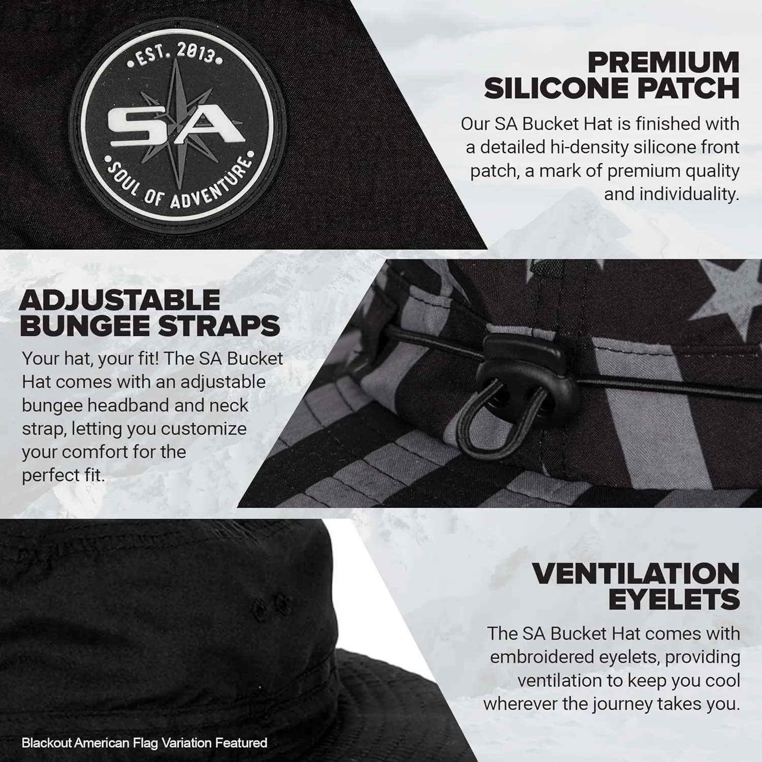 SA Company Bucket Hat | UV 50  for Adults | Sun Protection with Adjustable Fit, Moisture-Wicking Fabric