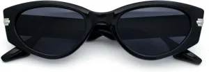 SA106 Womens Art Deco Mod Thick Temple Cat Eye Sunglasses