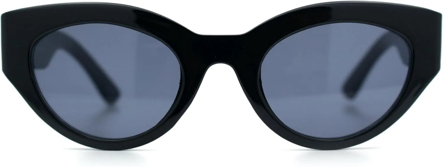 SA106 Womens Thick Plastic Cat Eye Retro Vintage Mod Style Gothic Sunglasses