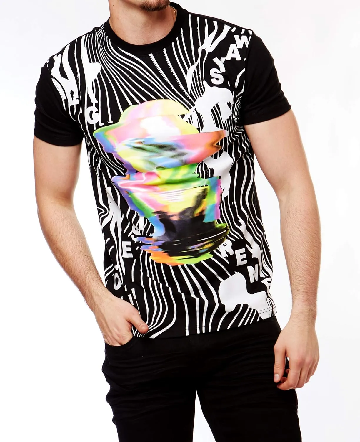 Screenshotbrand Mens Hipster Hip-Hop Urban Tees - NYC Street Fashion Graffiti Animation Print T-Shirt