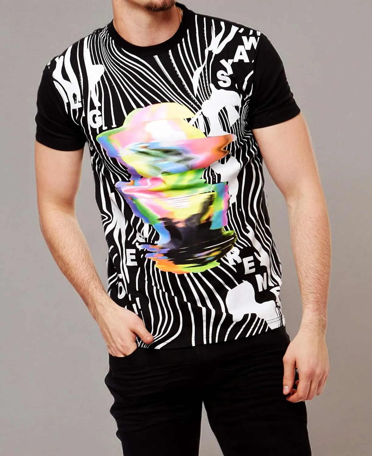 Screenshotbrand Mens Hipster Hip-Hop Urban Tees - NYC Street Fashion Graffiti Animation Print T-Shirt