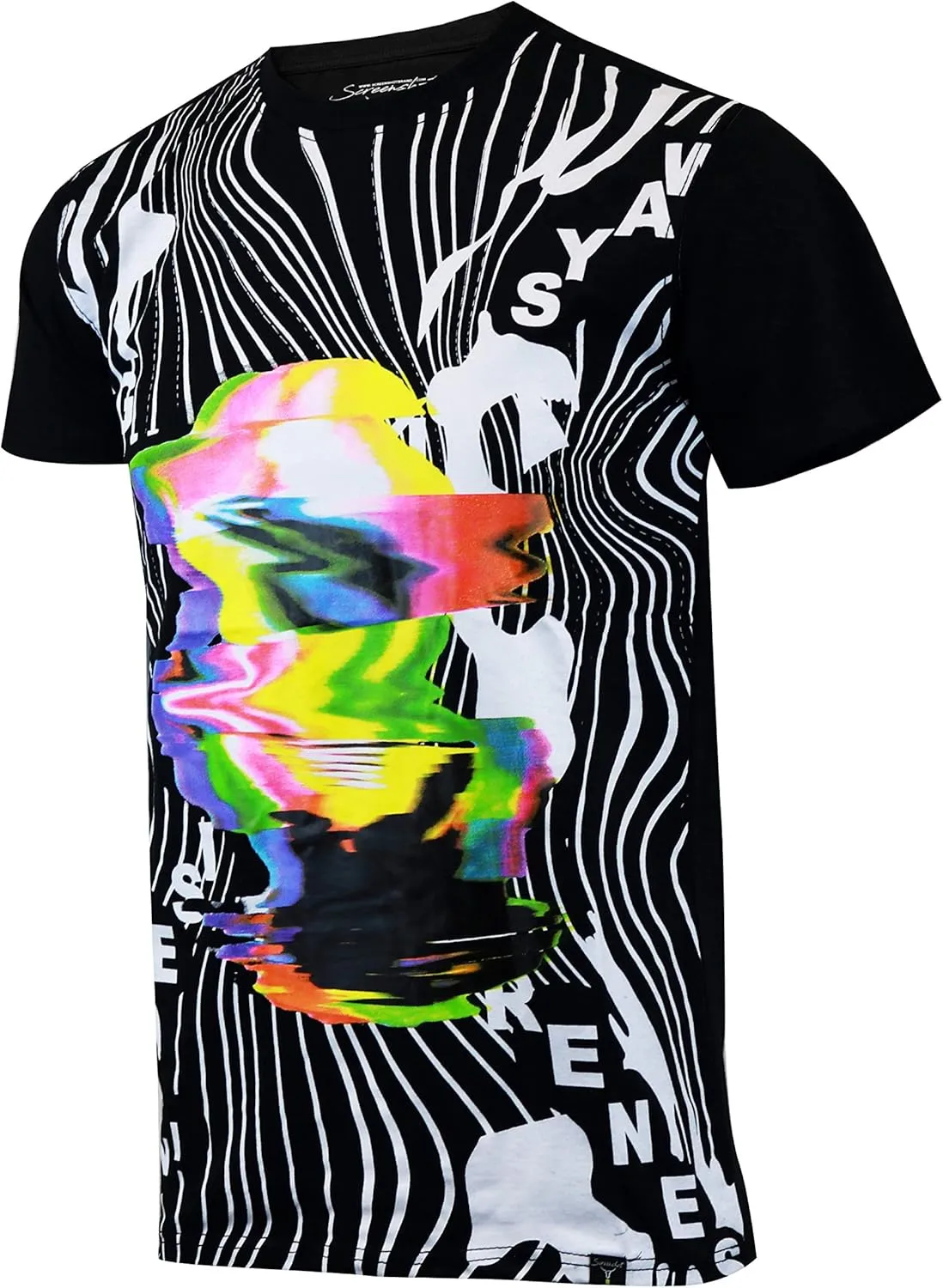 Screenshotbrand Mens Hipster Hip-Hop Urban Tees - NYC Street Fashion Graffiti Animation Print T-Shirt