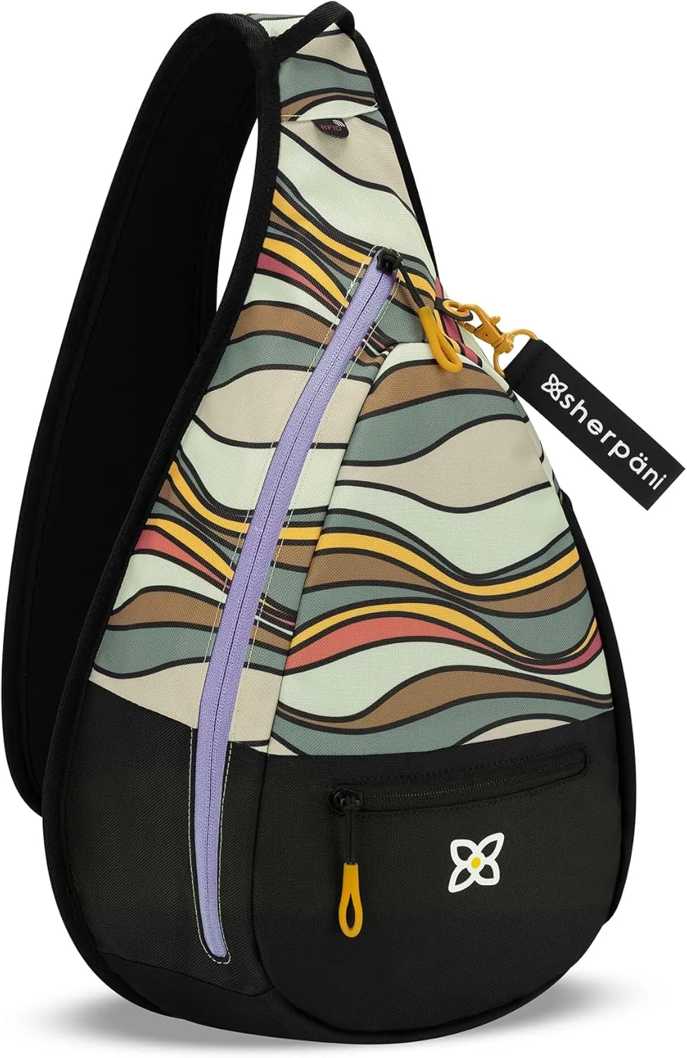 Sherpani Esprit, Sling Backpack, 10L Travel Bag, Women Shoulder Sling Purse, Crossbody Backpack, Travel Gifts, Pickleball Bag, RFID Protection, Fits 10 Inch Tablet (Ventura '73)