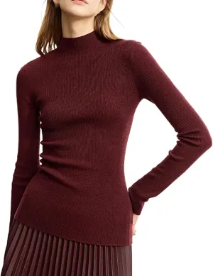 Slim Fit High Elastic Turtleneck Warm Solid Pullovers Womens Oversized Sweater