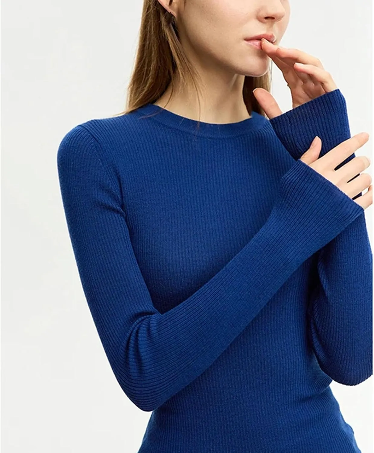 Slim Fit High Elastic Turtleneck Warm Solid Pullovers Womens Oversized Sweater