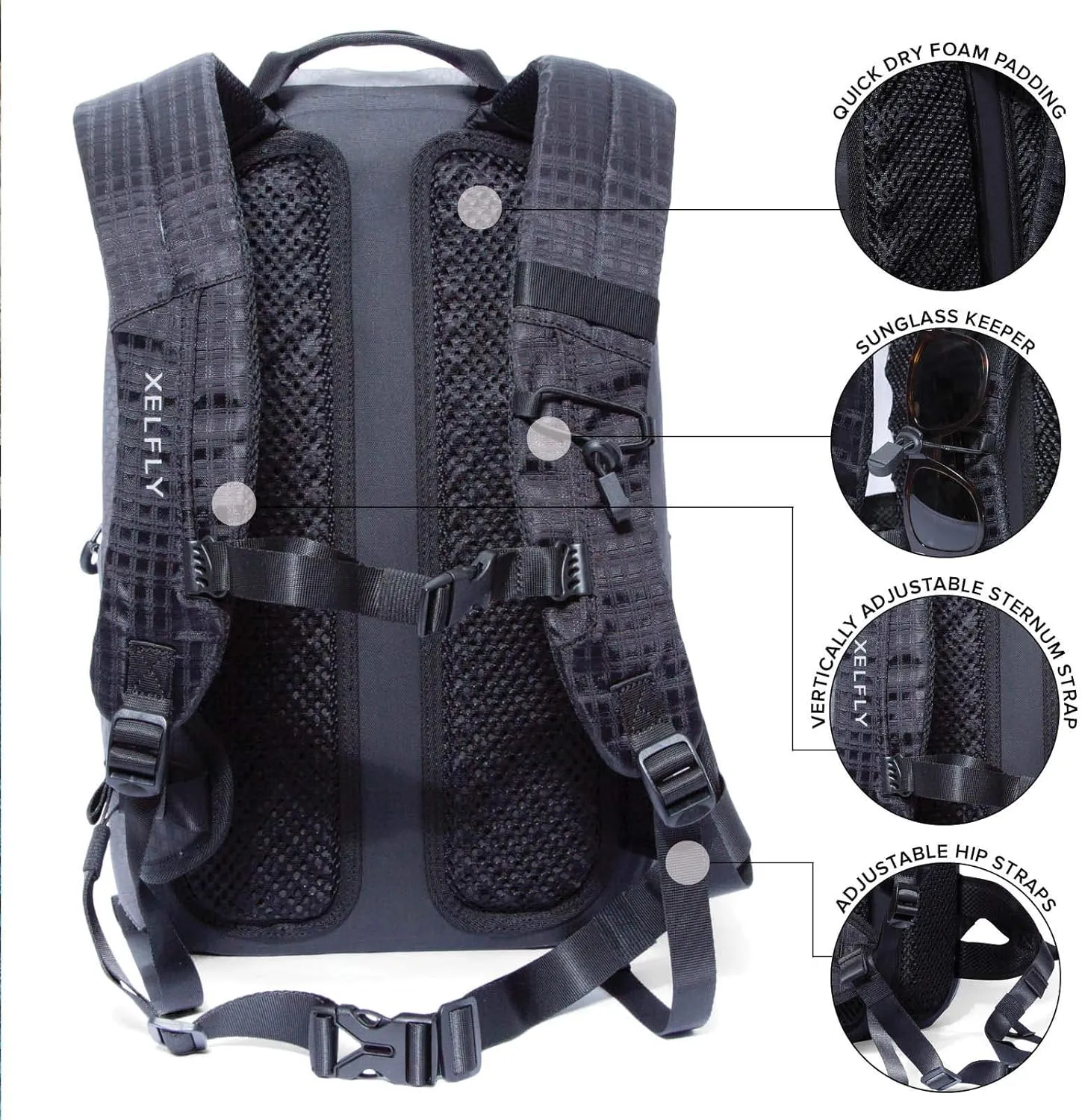 Submersipack Waterproof Backpack - Submersible, Inflatable, Floating TPU Coated Durable Nylon Dry Bag with Airtight Zipper for Kayak, Fishing, Boating, Hiking, Paddle Board (Gray Stone, 25L)