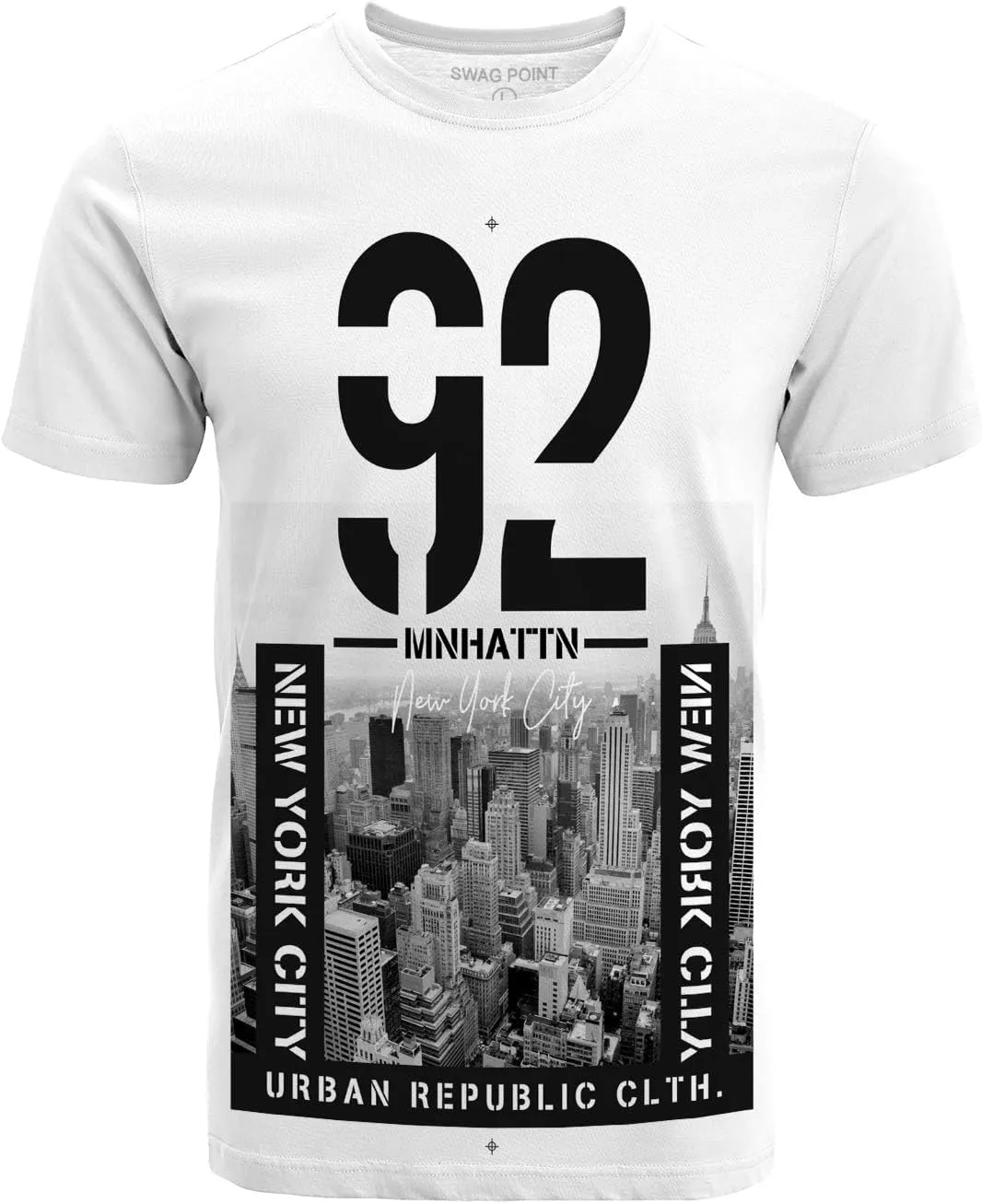 Swag Point Mens Graphic T Shirts  100% Cotton Short Sleeve Urban Casual Tops Streetwear Hip Hop Hipster Tee
