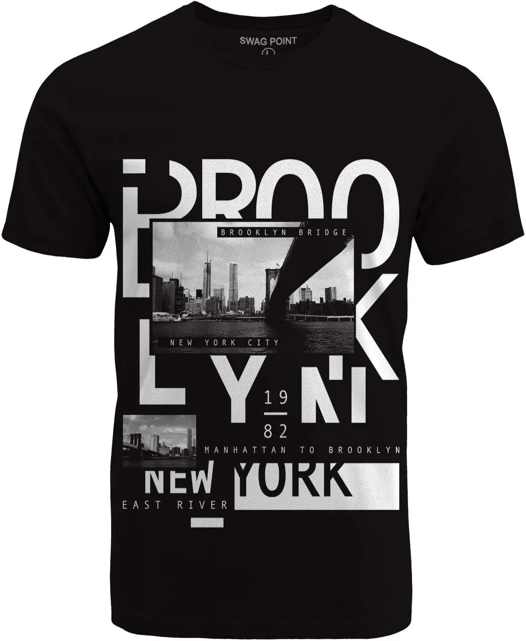 Swag Point Mens Graphic T Shirts  100% Cotton Short Sleeve Urban Casual Tops Streetwear Hip Hop Hipster Tee