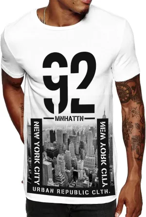 Swag Point Mens Graphic T Shirts  100% Cotton Short Sleeve Urban Casual Tops Streetwear Hip Hop Hipster Tee