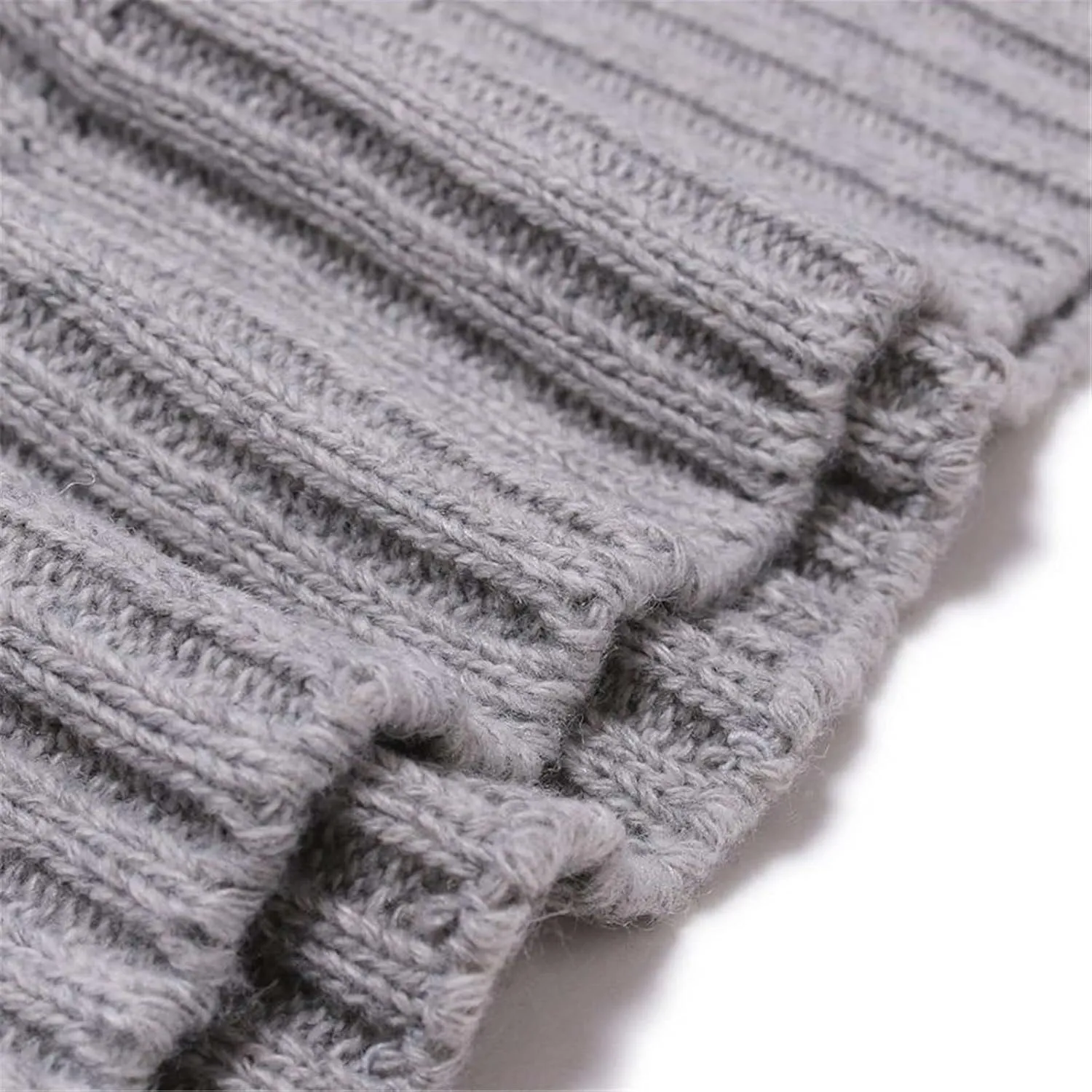 Sweaters for Men Men's Solid Ribbed Slim Fit Knitted Pullover Turtleneck Sweater Long Sleeve Loose Fit Baselayers Tops