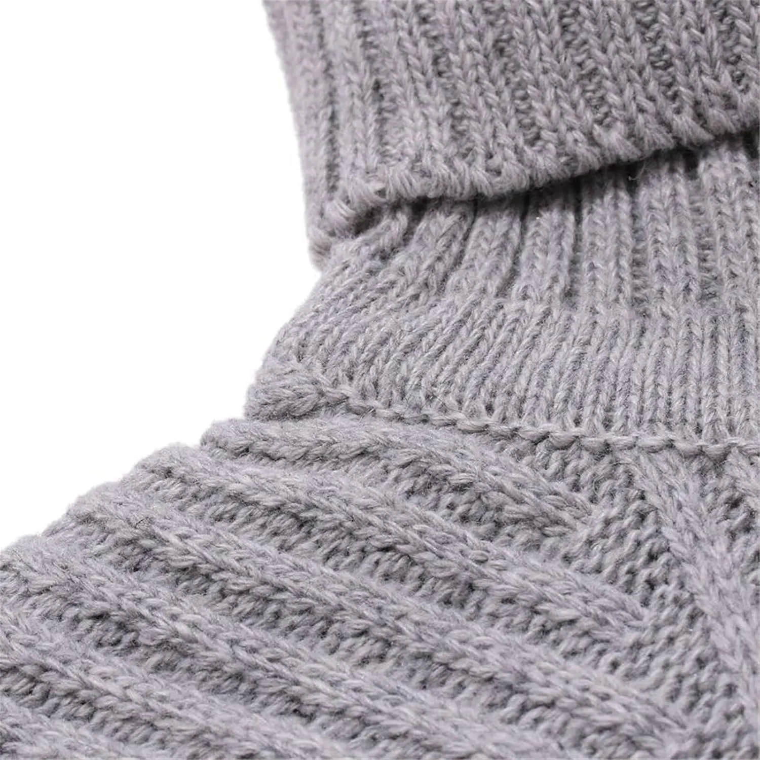 Sweaters for Men Men's Solid Ribbed Slim Fit Knitted Pullover Turtleneck Sweater Long Sleeve Loose Fit Baselayers Tops