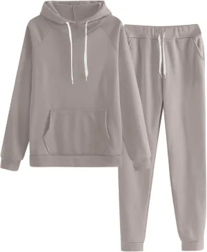 Sweatsuit 2 Piece Set Men Women Long Sleeve Hoodie Tracksuit Casual Athletic Sweatshirts Jogger Sweatpants