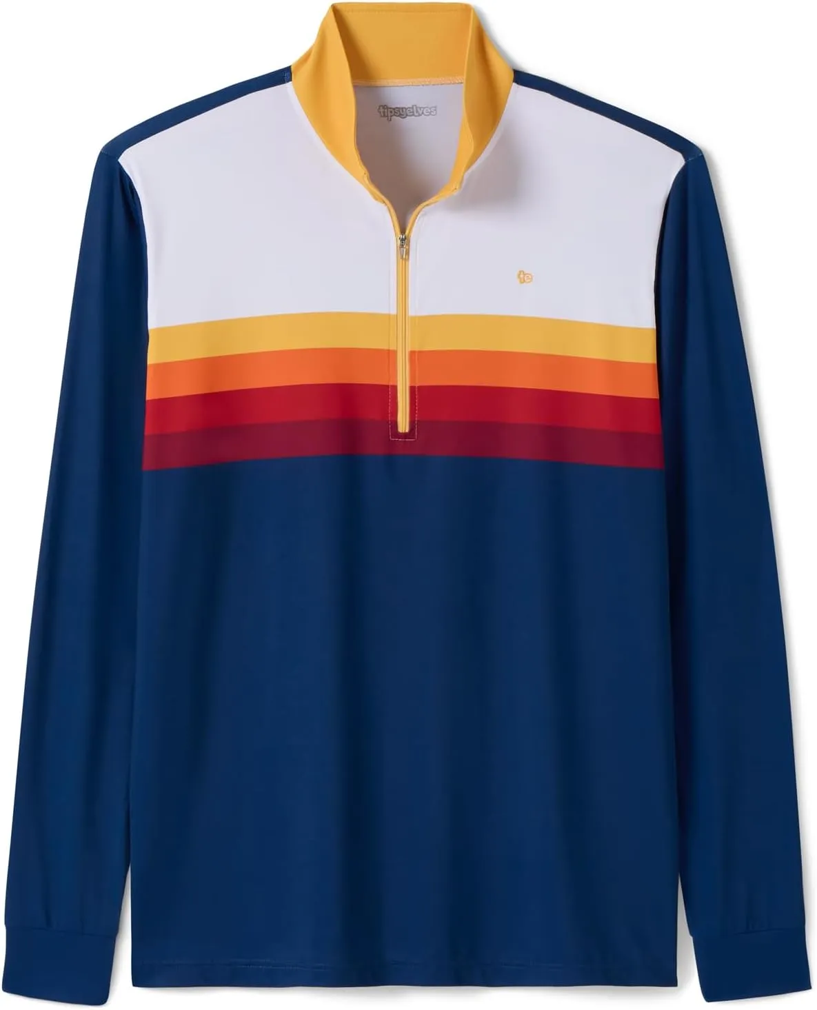 Tipsy Elves Men's Quarter Zip Golf Pullover - Performance Golf Shirts for Men w/ 4-Way Stretch Moisture Wicking Fabric