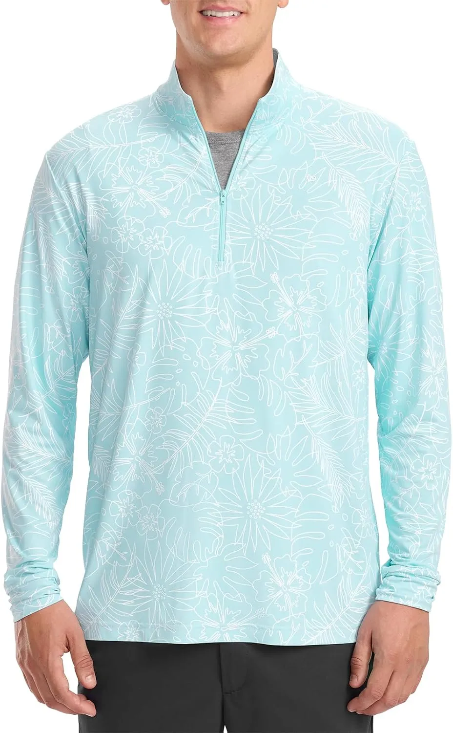 Tipsy Elves Men's Quarter Zip Golf Pullover - Performance Golf Shirts for Men w/ 4-Way Stretch Moisture Wicking Fabric