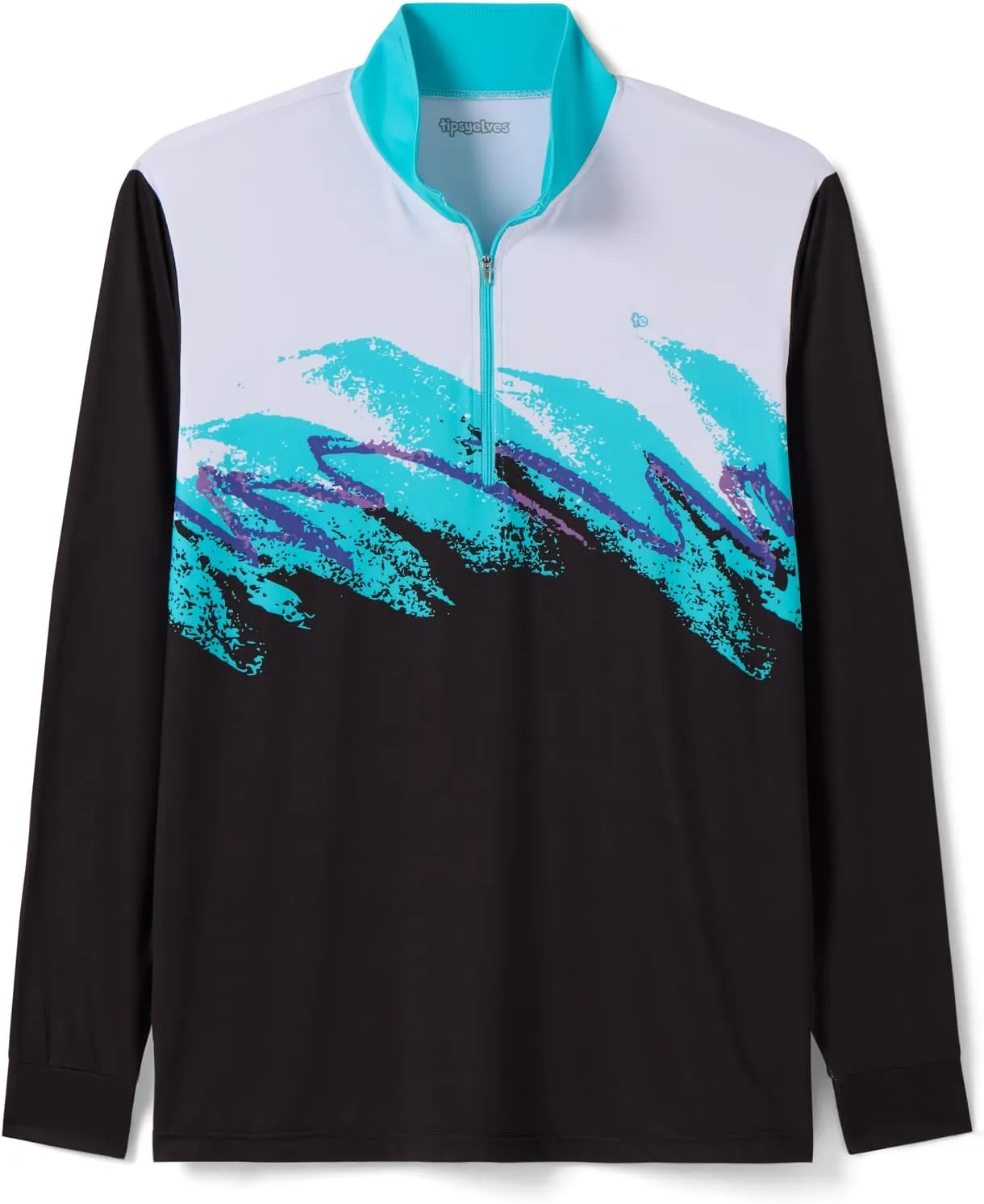 Tipsy Elves Men's Quarter Zip Golf Pullover - Performance Golf Shirts for Men w/ 4-Way Stretch Moisture Wicking Fabric